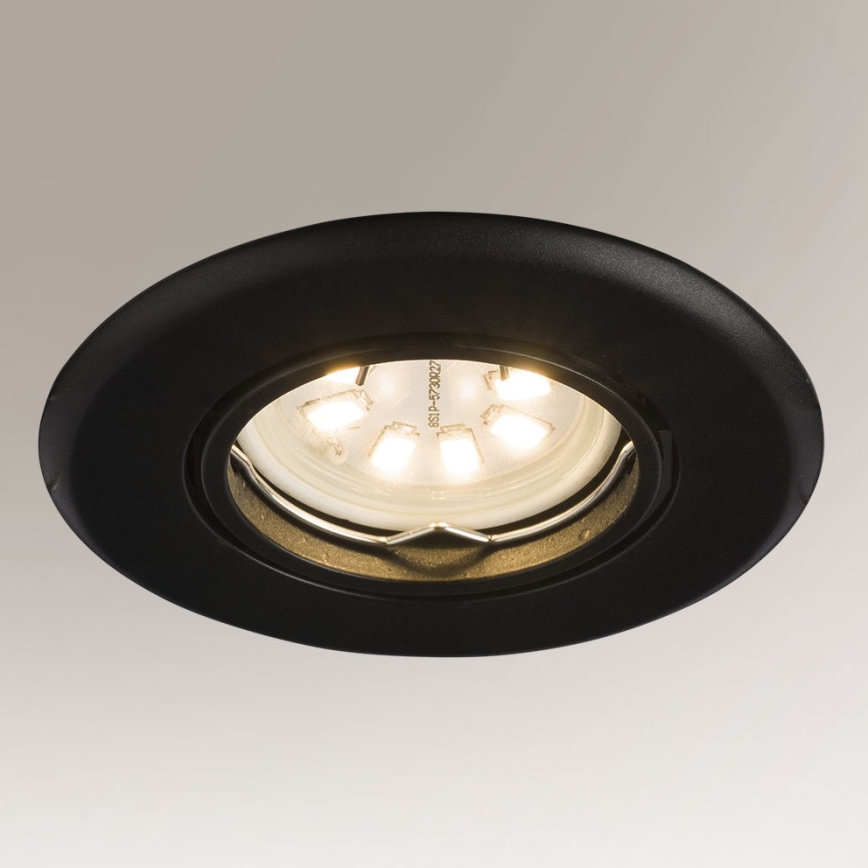 Shilo - Lámpara empotrada 1xGU10/15W/230V negro
