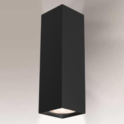 Shilo - Aplique 2xGU10/15W/230V negro