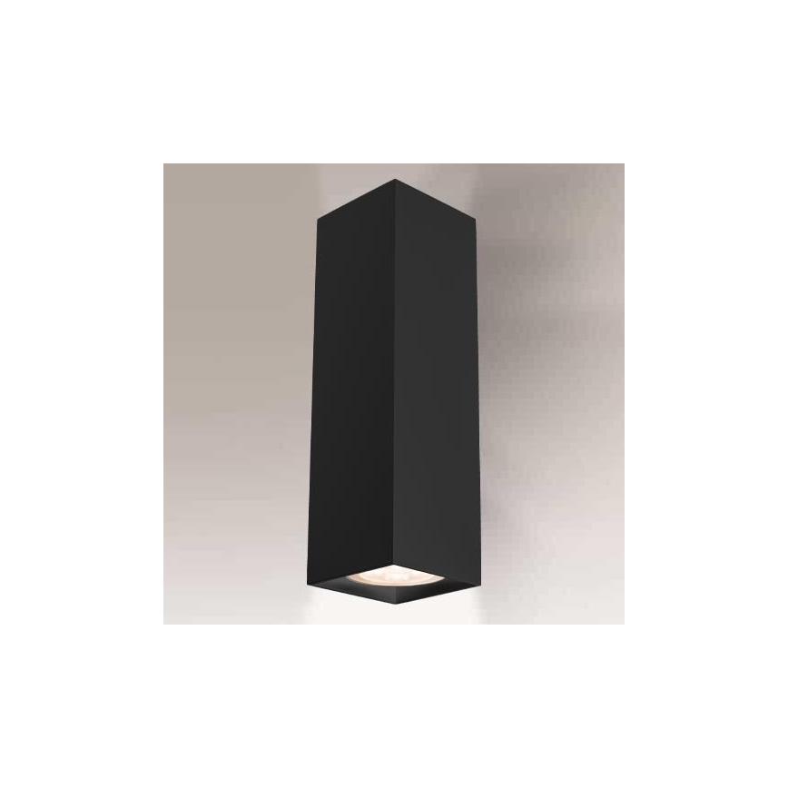 Shilo - Aplique 2xGU10/15W/230V negro