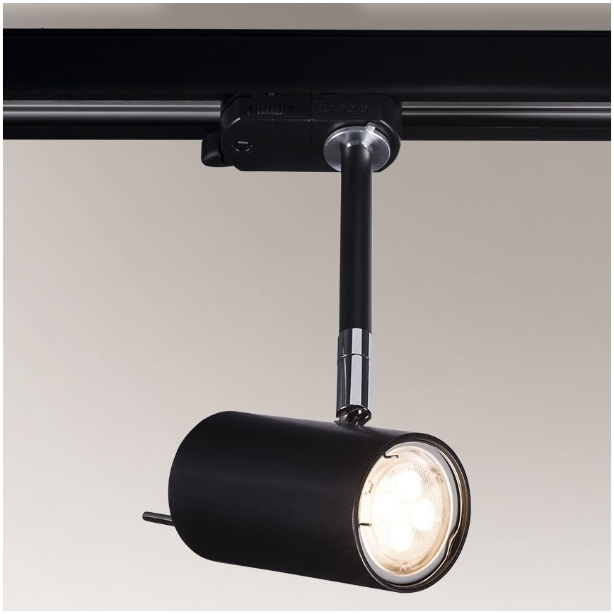 Shilo - Foco para sistema de rieles 1xGU10/15W/230V negro
