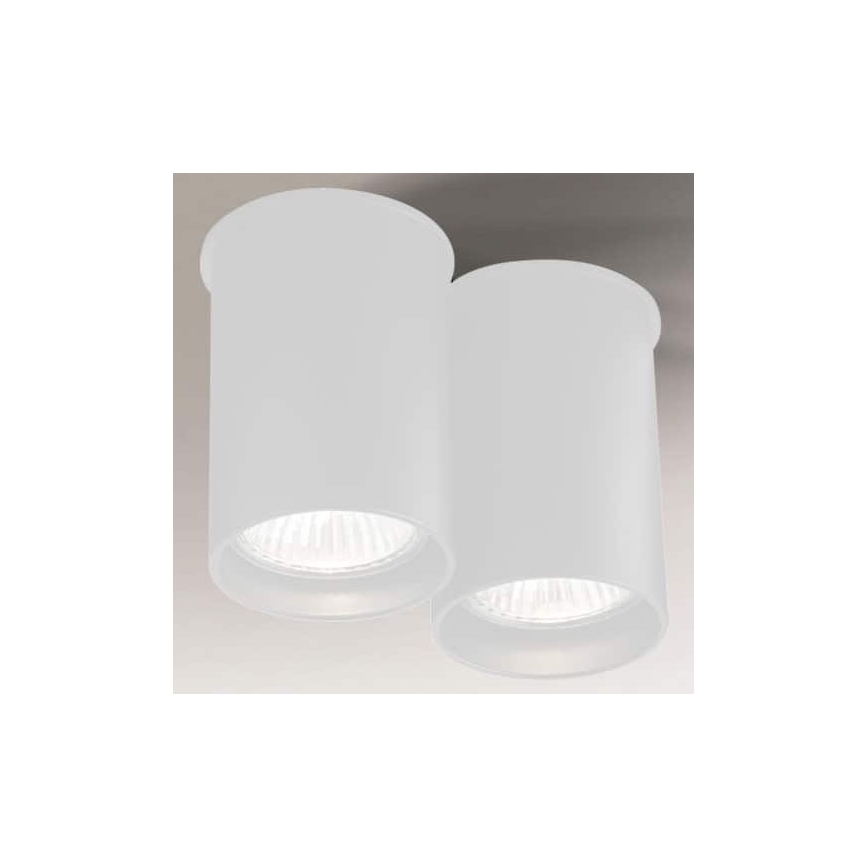Shilo - Foco 2xGU10/15W/230V 9 cm blanco