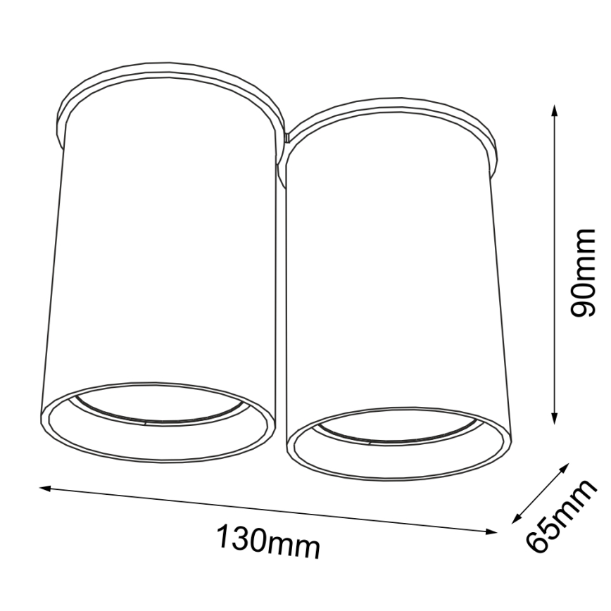 Shilo - Foco 2xGU10/15W/230V 9 cm blanco