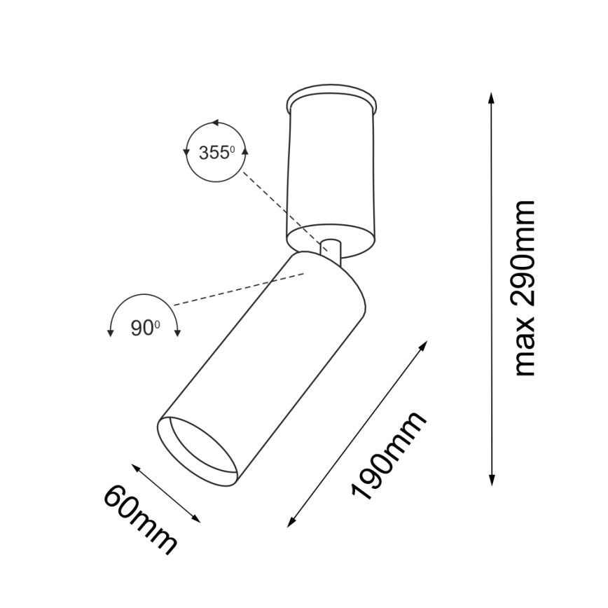 Shilo - Foco 1xGU10/15W/230V blanco