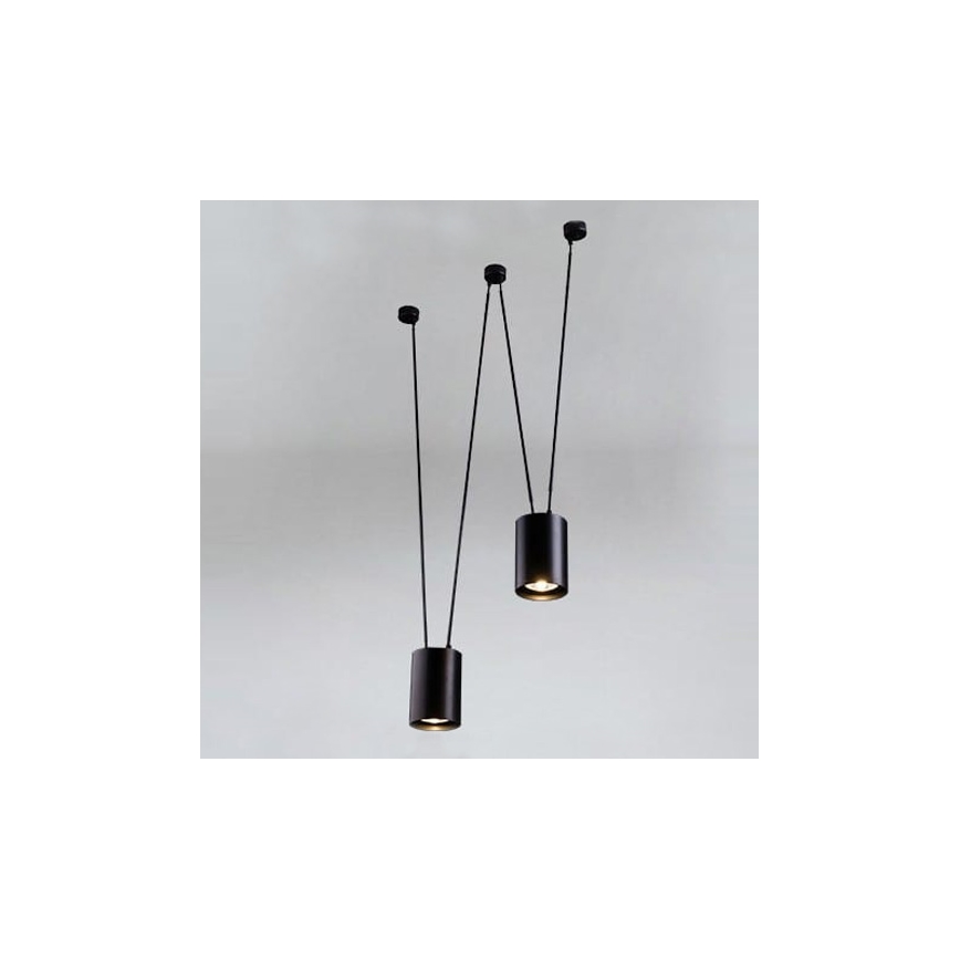 Shilo - Lámpara colgante 2xGU10/15W/230V araña negro