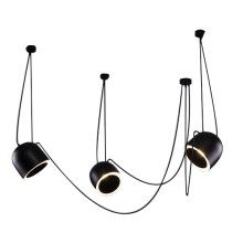 Shilo - Lámpara colgante 3xE14/15W/230V negro