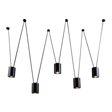 Shilo - Lámpara colgante 5xGU10/15W/230V araña negro