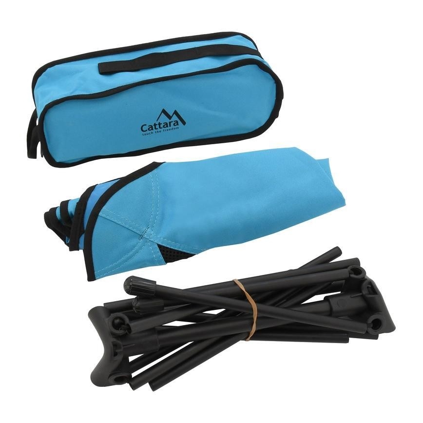 Silla de camping plegable azul 63 cm