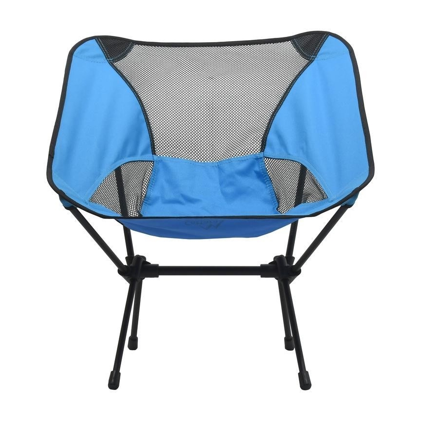 Silla de camping plegable azul 63 cm