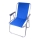 Silla de camping plegable azul/cromo mate