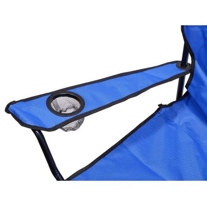 Silla de camping plegable azul