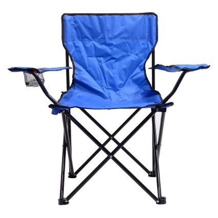 Silla de camping plegable azul