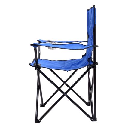 Silla de camping plegable azul