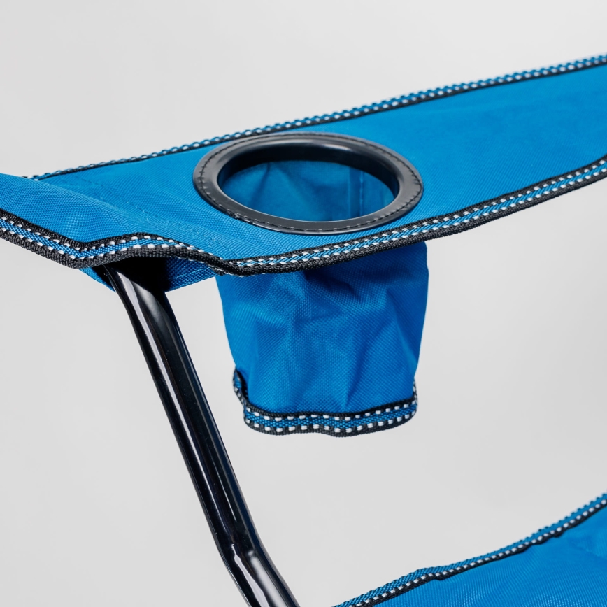 Silla de camping plegable azul