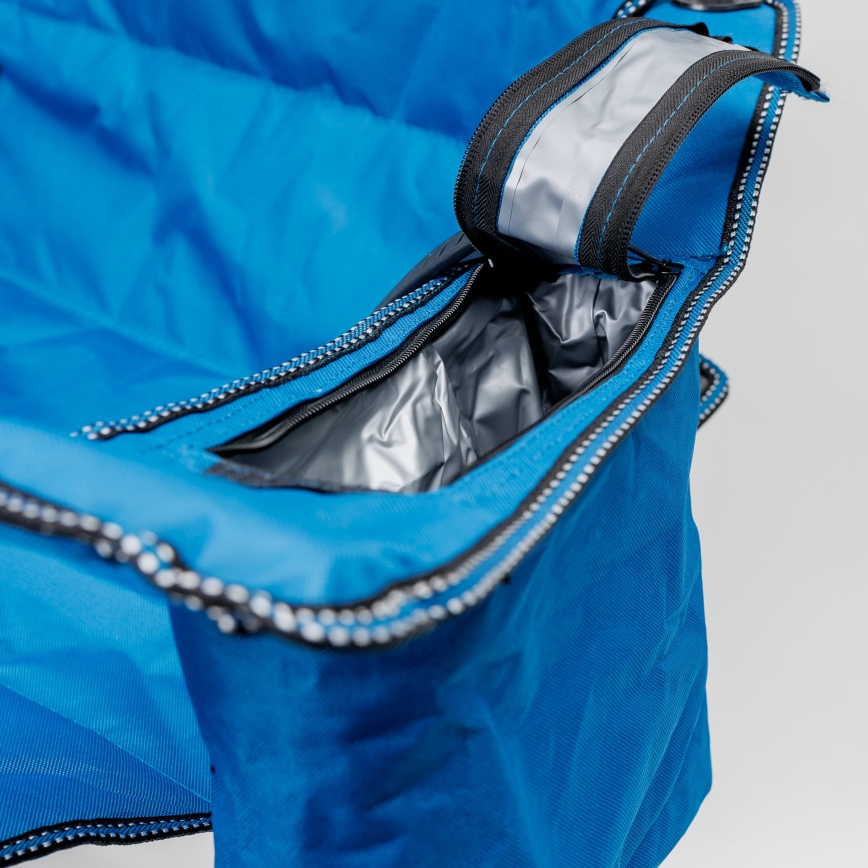 Silla de camping plegable azul