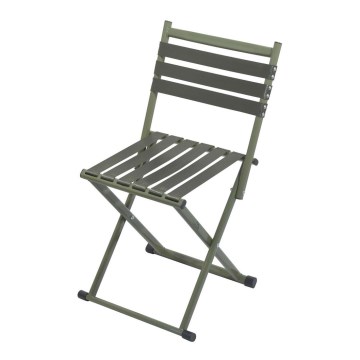 Silla de camping plegable con respaldo verde