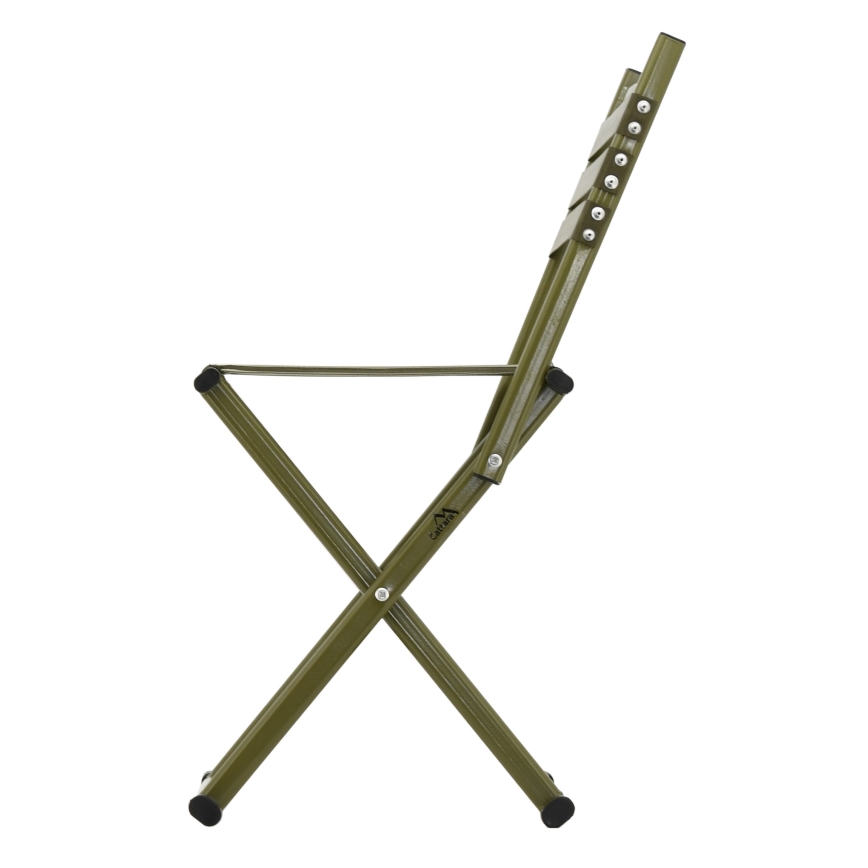 Silla de camping plegable con respaldo verde