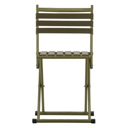 Silla de camping plegable con respaldo verde