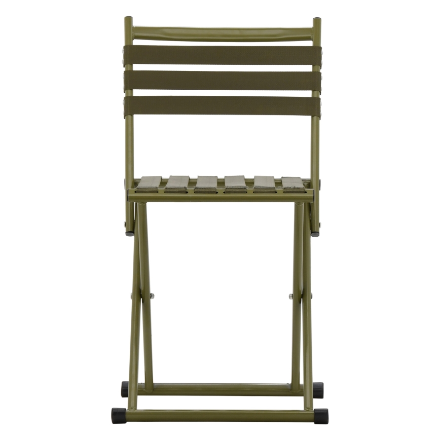Silla de camping plegable con respaldo verde