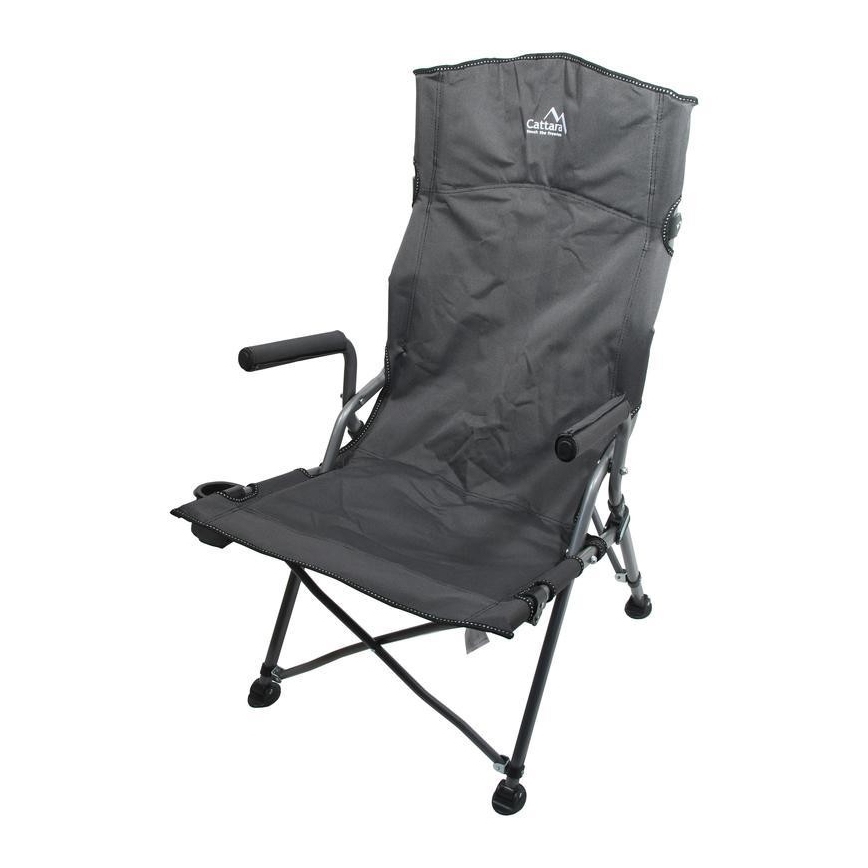 Silla de camping plegable gris
