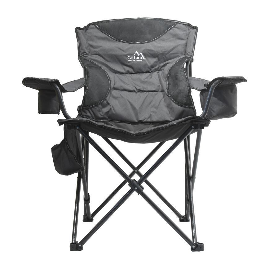 Silla de camping plegable gris