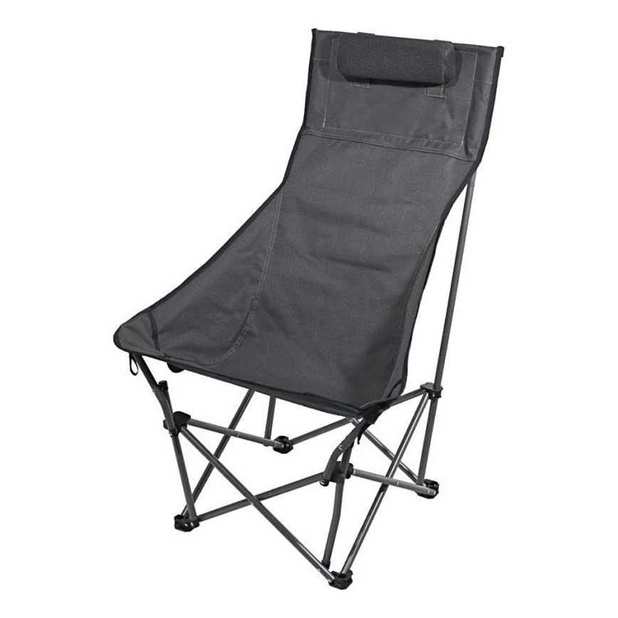 Silla de camping plegable gris
