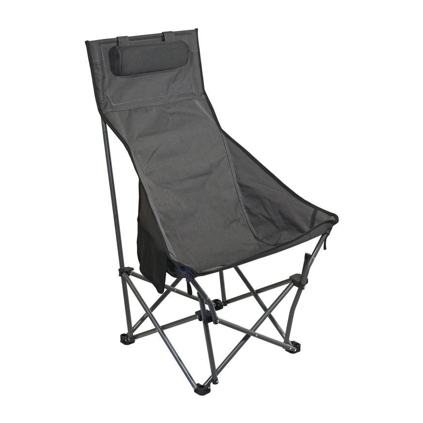 Silla de camping plegable gris