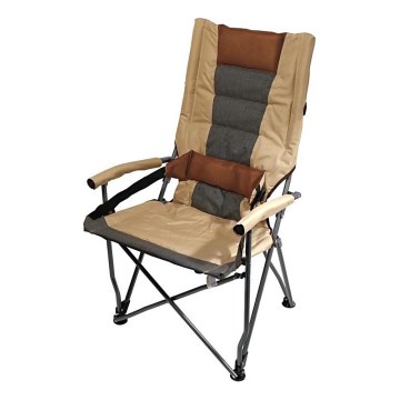 Silla de camping plegable marrón