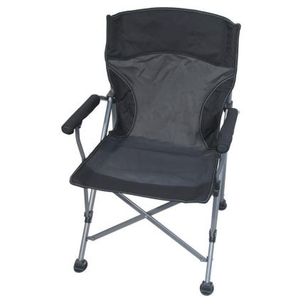 Silla de camping plegable negro