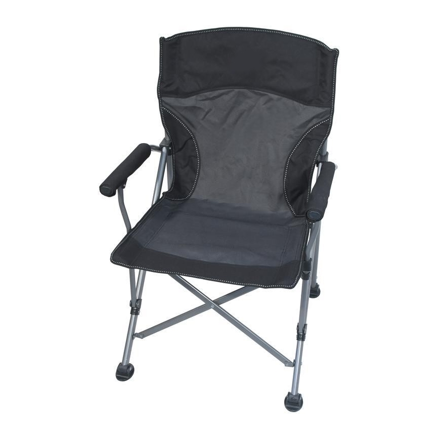 Silla de camping plegable negro