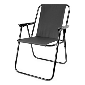 Silla de camping plegable negro