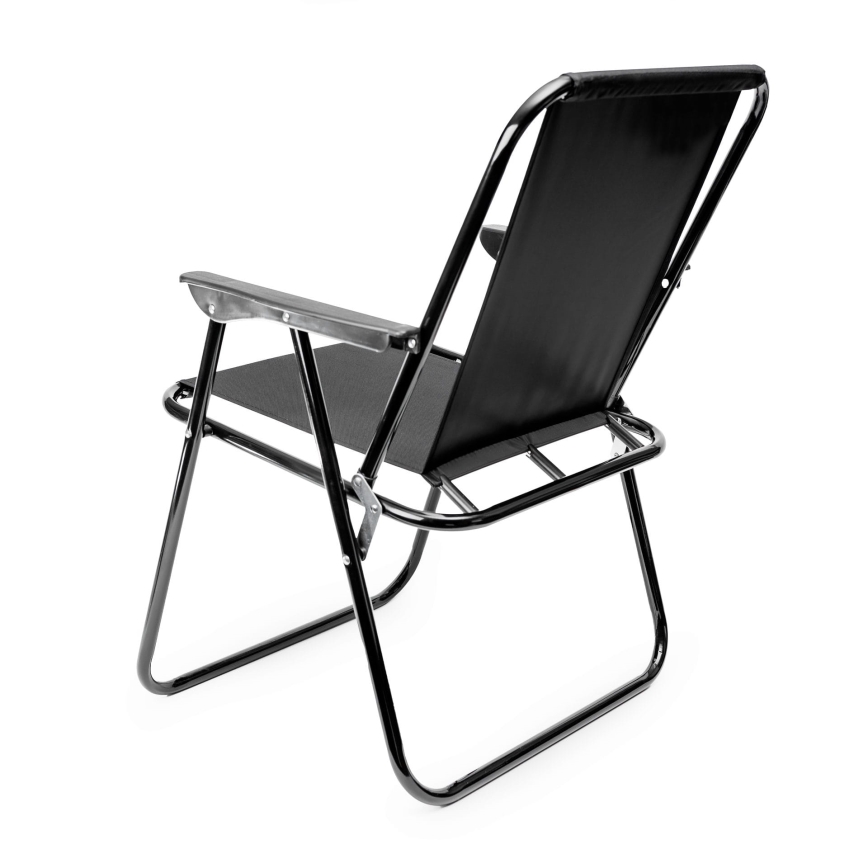 Silla de camping plegable negro