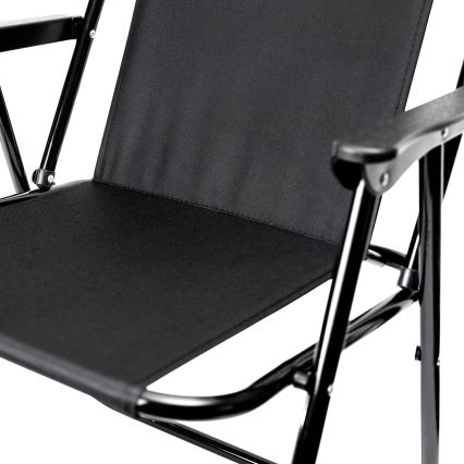 Silla de camping plegable negro