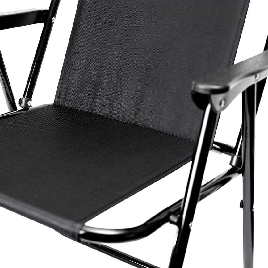Silla de camping plegable negro