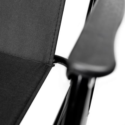 Silla de camping plegable negro