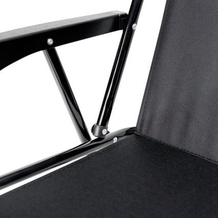 Silla de camping plegable negro