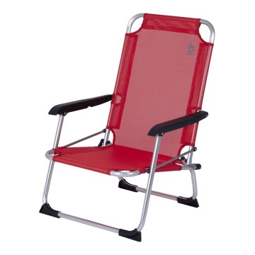 Silla de camping plegable rojo