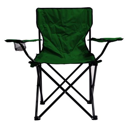 Silla de camping plegable verde