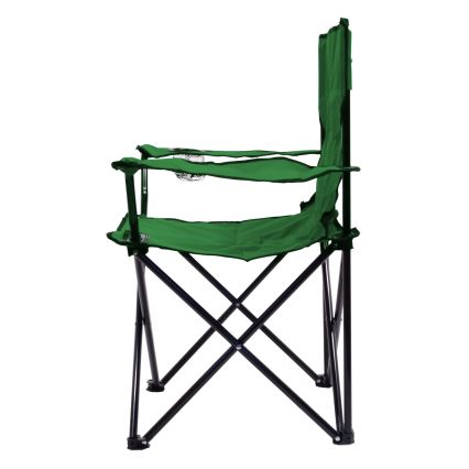 Silla de camping plegable verde