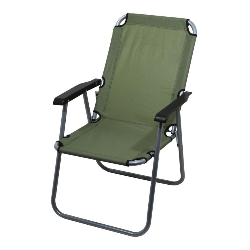 Silla de camping plegable verde