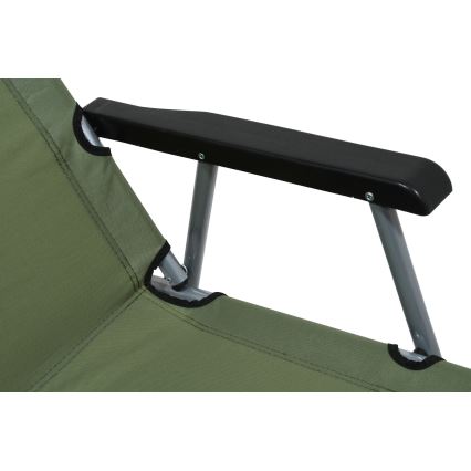 Silla de camping plegable verde