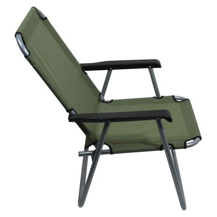 Silla de camping plegable verde