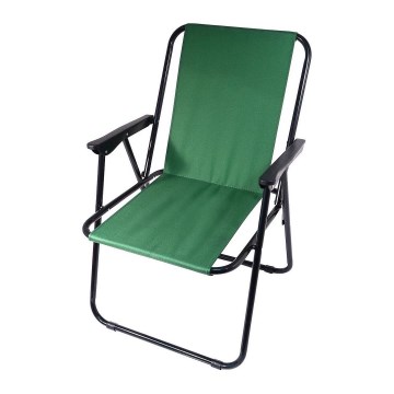 Silla de camping plegable verde