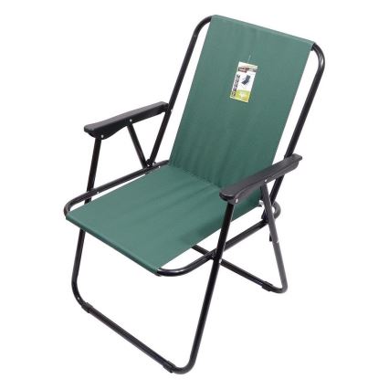 Silla de camping plegable verde