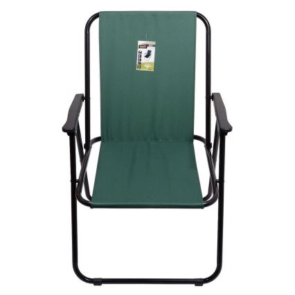 Silla de camping plegable verde