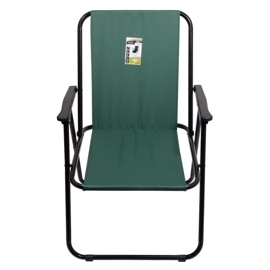 Silla de camping plegable verde