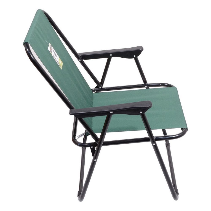 Silla de camping plegable verde