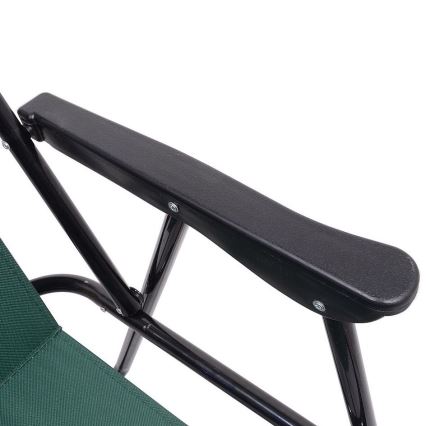 Silla de camping plegable verde