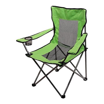 Silla de camping plegable verde