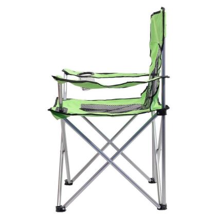 Silla de camping plegable verde