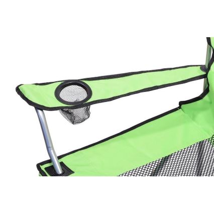 Silla de camping plegable verde